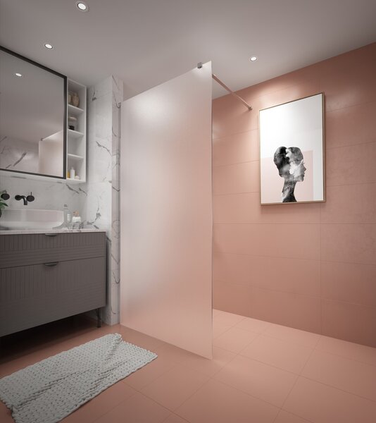 Erga Paris, sprchová zástěna Walk-In 50x200 cm, 8mm sklo námraza, chromový profil, ERG-V02-PARIS-050x200-FR-CR