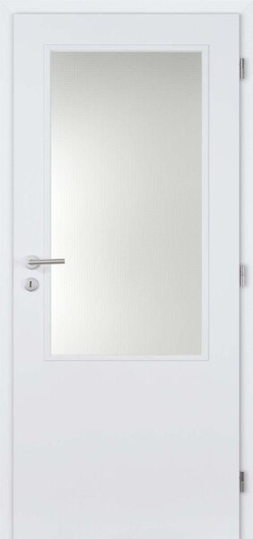 Doornite Basic Interiérové dveře 2/3 sklo, 90 P, 946 × 1983 mm, lakované, pravé, bílé, prosklené