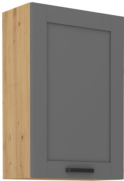 STL 60 cm skříňka horní jednodveřová LUNA (výška 90 cm) Barevné provedení LUNA: Dub Artisan / Prachově šedá
