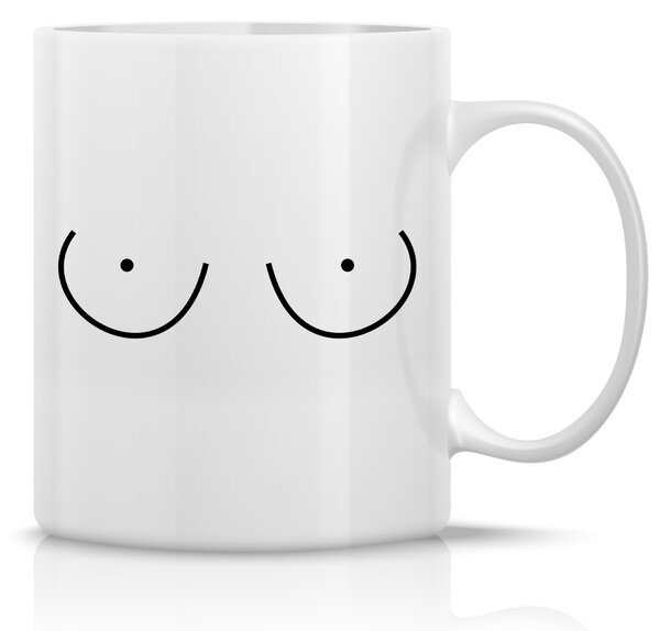PRSA (MALÁ) - klasický bílý keramický hrníček 300 ml