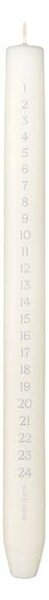 Adventní svíčka Cylindrical 28 cm – 06 Ivory