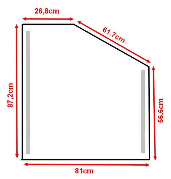 Koupelnové zrcadlo s LED podsvícením 81x87,2 cm PARIS ATYPICKÉ