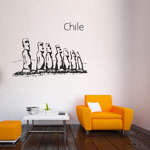 Samolepka na zeď - Chile (95x77 cm)