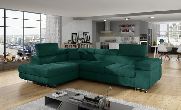 Rohová sedací souprava CARMEN odolná proti skvrnám monolith37 levá
