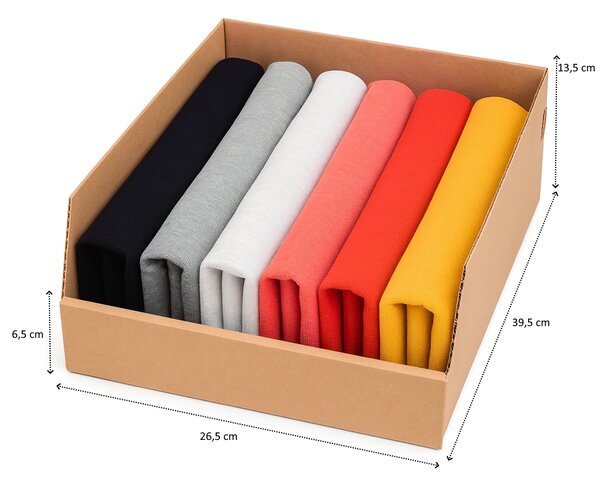 KARTON PAK Úložné boxy na oblečení, organizéry do skříně EKO KARTON 27x40x13 - zkosený