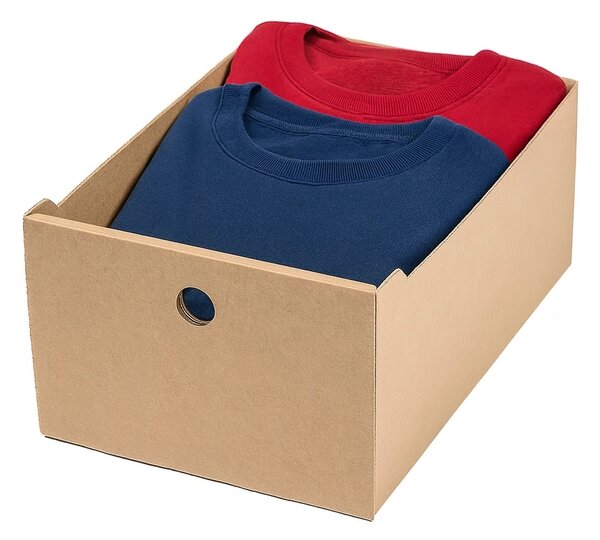 KARTON PAK Úložné boxy na oblečení, organizéry do skříně EKO KARTON 27x40x21 - zásuvka