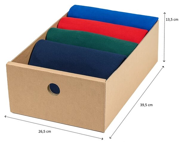 KARTON PAK Úložné boxy na oblečení, organizéry do skříně EKO KARTON 27x40x13 - zásuvka