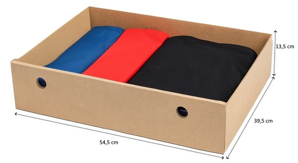 KARTON PAK Úložné boxy na oblečení, organizéry do skříně EKO KARTON 55x40x13cm - zásuvka