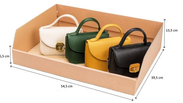 KARTON PAK Úložné boxy na oblečení, organizéry do skříně EKO KARTON 55x40x13 - zkosený