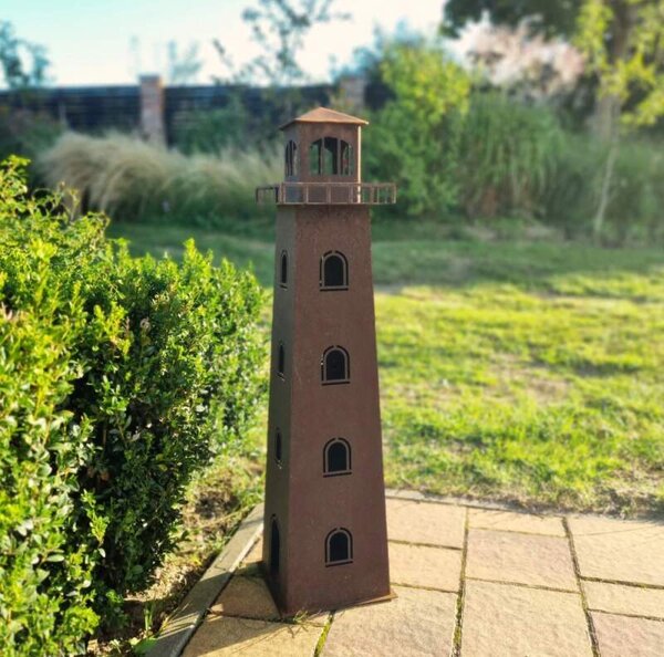 Dekorace na zahradu z kovu Maják 80 cm