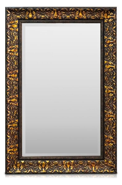 Casa Chic Manresa Nástěnné zrcadlo s dřevěným rámem obdélníkové 90 x 60 cm Vintage