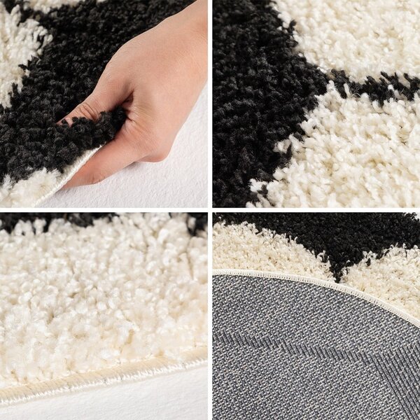 Černo-krémový dětský koberec ø 100 cm Fun – Ayyildiz Carpets