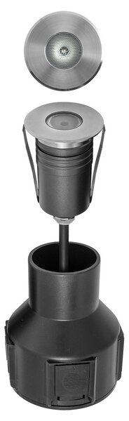Redo Chodníkové LED svítidlo XGROUND 3W, ø 54 mm, RGB, 12V