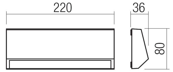 Redo Nástěnné LED svítidlo ANDER 4W, š. 22 cm, IP65
