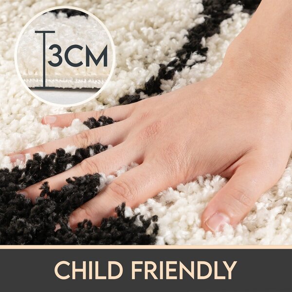 Černo-krémový dětský koberec ø 100 cm Fun – Ayyildiz Carpets
