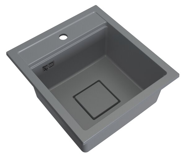 Gamma Quadro 4550, 1-komorový granitový dřez 450x495x220 mm, šedá, GMA-ZLE000221