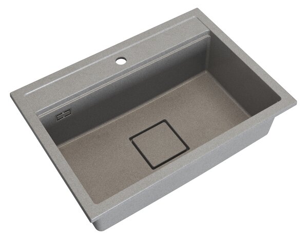 Gamma Quadro 7050, 1-komorový granitový dřez 700x500x220 mm, béžová, GMA-ZLE000235
