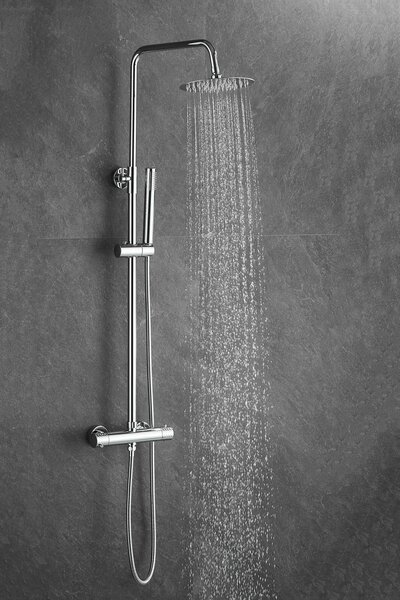 Gamma Roy, sprchová souprava s termostatickou baterií, chromová, GMA-BRYPZNT-CH