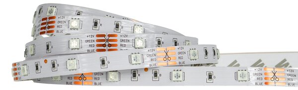 ECOLIGHT LED pásek - SMD 5050 - RGB - 5m - 30LED/m - 7,2W/h - IP20 - s konektorem