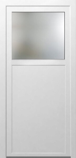 Solid Elements Vedlejší vchodové dveře Easy, 80 P, rozměr vč. zárubně: 880 × 1980 mm, plast, pravé, bílé, prosklené