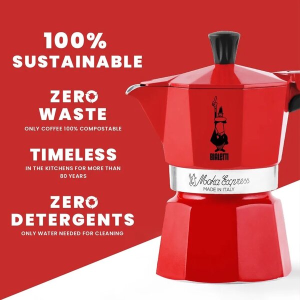 Bialetti Moka Express červená 3 porce