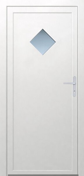 Solid Elements Vedlejší vchodové dveře Brigi, 90 L, rozměr vč. zárubně: 1000 × 2100 mm, plast, levé, bílé, prosklené