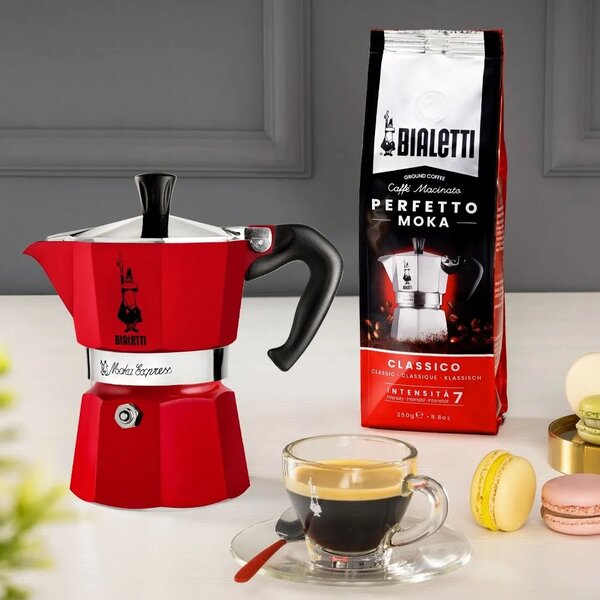 Bialetti Moka Express červená 3 porce