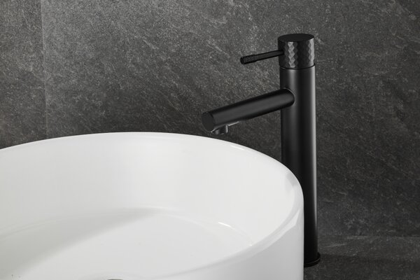 Gamma Roy, vysoká umyvadlová baterie h-301, černá matná, GMA-BRYPUW-BK