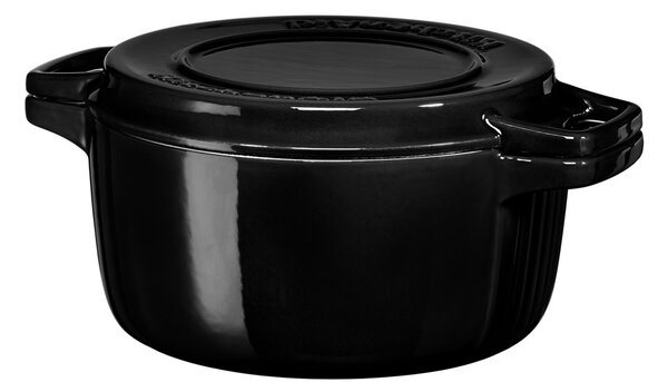 KitchenAid KCPI40CROB litinový hrnec poklicí 3,8 l, 24 cm, černá