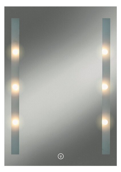 Kristall-Form Zrcadlo s LED osvětlením Moonlight, 70 × 50 cm
