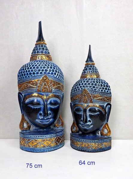 Soska budha modrý, exotické dřevo, ruční práce
