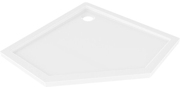 Mexen Flow Slim, pětiúhelníková sprchová vanička 80 x 80 cm, bílá lesklá, 46P108080