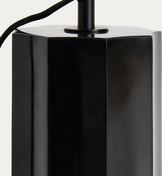 Kave Home Černá mramorová stojací lampa Idela