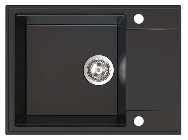 Sink Quality Sink55, kuchyňský granitový dřez 620x460x215 mm, černá, SKQ-SINK.C.1KKO