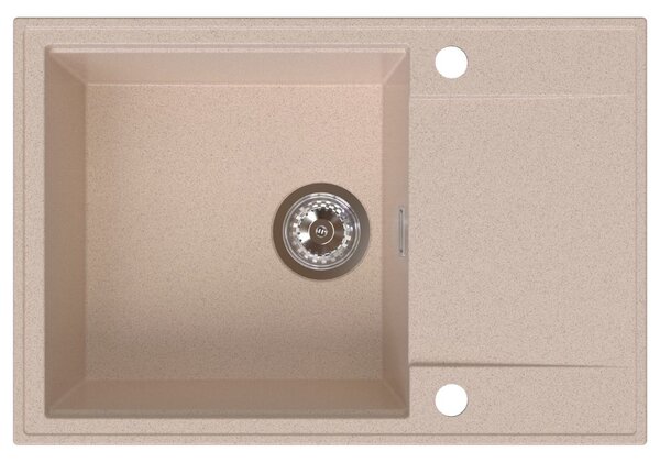 Sink Quality Sink55, kuchyňský granitový dřez 680x460x215 mm, béžová, SKQ-SINK.P.1KDO