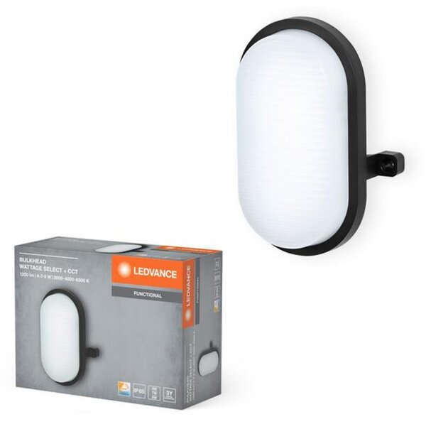LEDVANCE LED venkovní nástěnné svítidlo Bulkhead 4W/7W/9W CCT černé 4058075845541