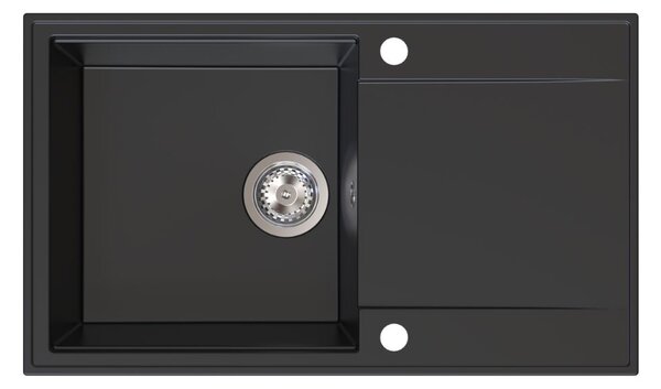 Sink Quality Sink55, kuchyňský granitový dřez 780x460x215 mm, černá, SKQ-SINK.C.1KDOL