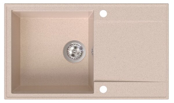 Sink Quality Sink55, kuchyňský granitový dřez 780x460x215 mm, béžová, SKQ-SINK.P.1KDOL