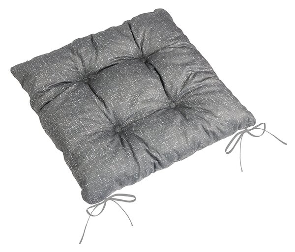 BELLATEX Sedák LADA prošívaný Šedá, Bílá 40x40 cm