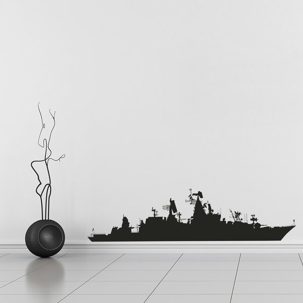 Samolepka na zeď - Válečná loď (95x25 cm)