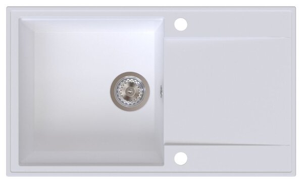 Sink Quality Sink55, kuchyňský granitový dřez 780x460x215 mm, bílá, SKQ-SINK.W.1KDOL