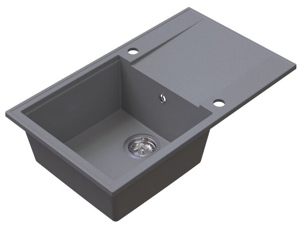 Sink Quality Sink55, kuchyňský granitový dřez 780x460x215 mm, šedá, SKQ-SINK.D.1KDOL