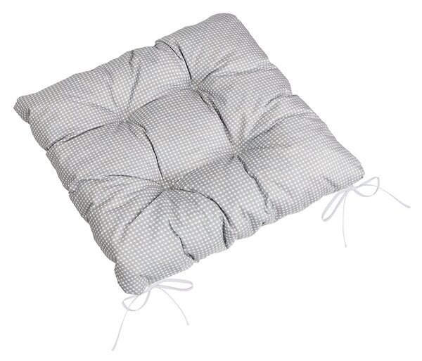 BELLATEX Sedák Adéla prošívaný Šedá,Bílá 40x40 cm