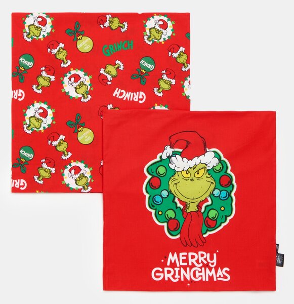 Sinsay - Povlak na polštář Grinch - červená