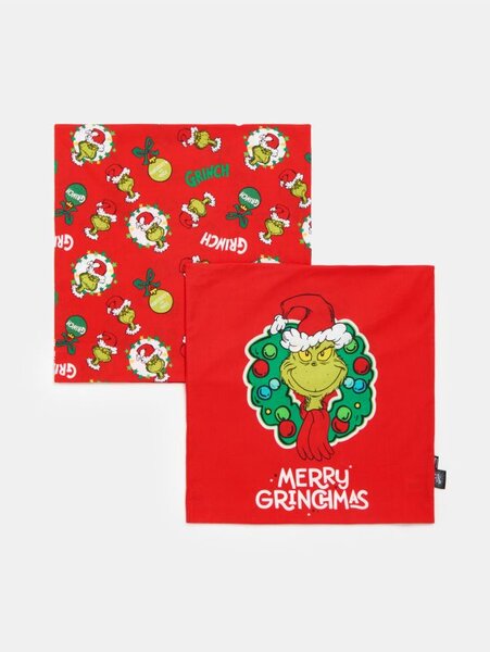 Sinsay - Povlak na polštář Grinch - červená