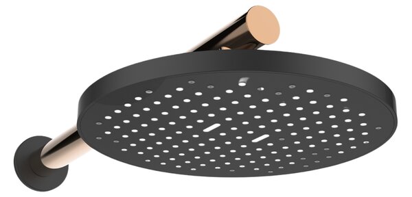 Invena Moonlight, sprchová souprava pod omítku, 2-funkční, černá-růžové zlato, INV-BS-77-014-V