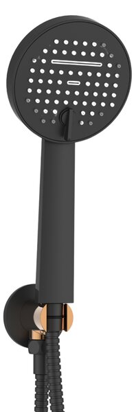 Invena Moonlight, sprchová souprava pod omítku, 2-funkční, černá-růžové zlato, INV-BS-77-014-V