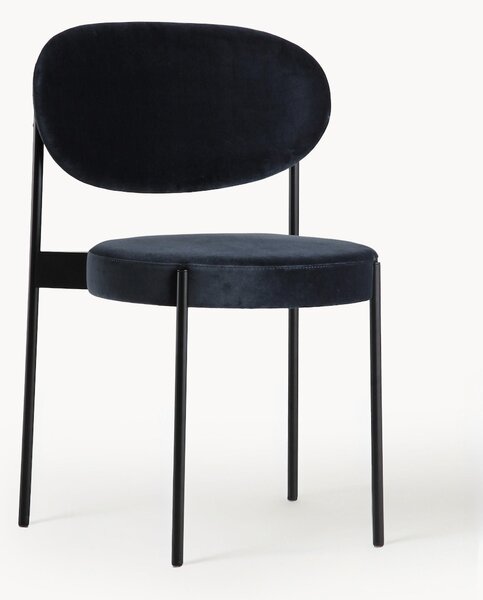 Sametová polstrovaná židle Series 430, design Verner Panton