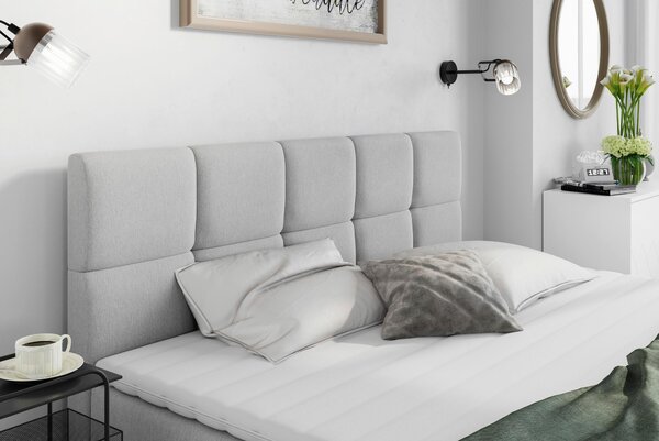AMERICKÁ POSTEL, 200/220 cm, světle šedá Livetastic - Postele s úložným prostorem, Online Only