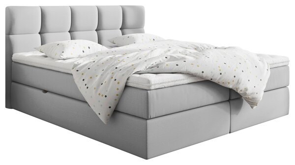AMERICKÁ POSTEL, 200/220 cm, světle šedá Livetastic - Postele s úložným prostorem, Online Only